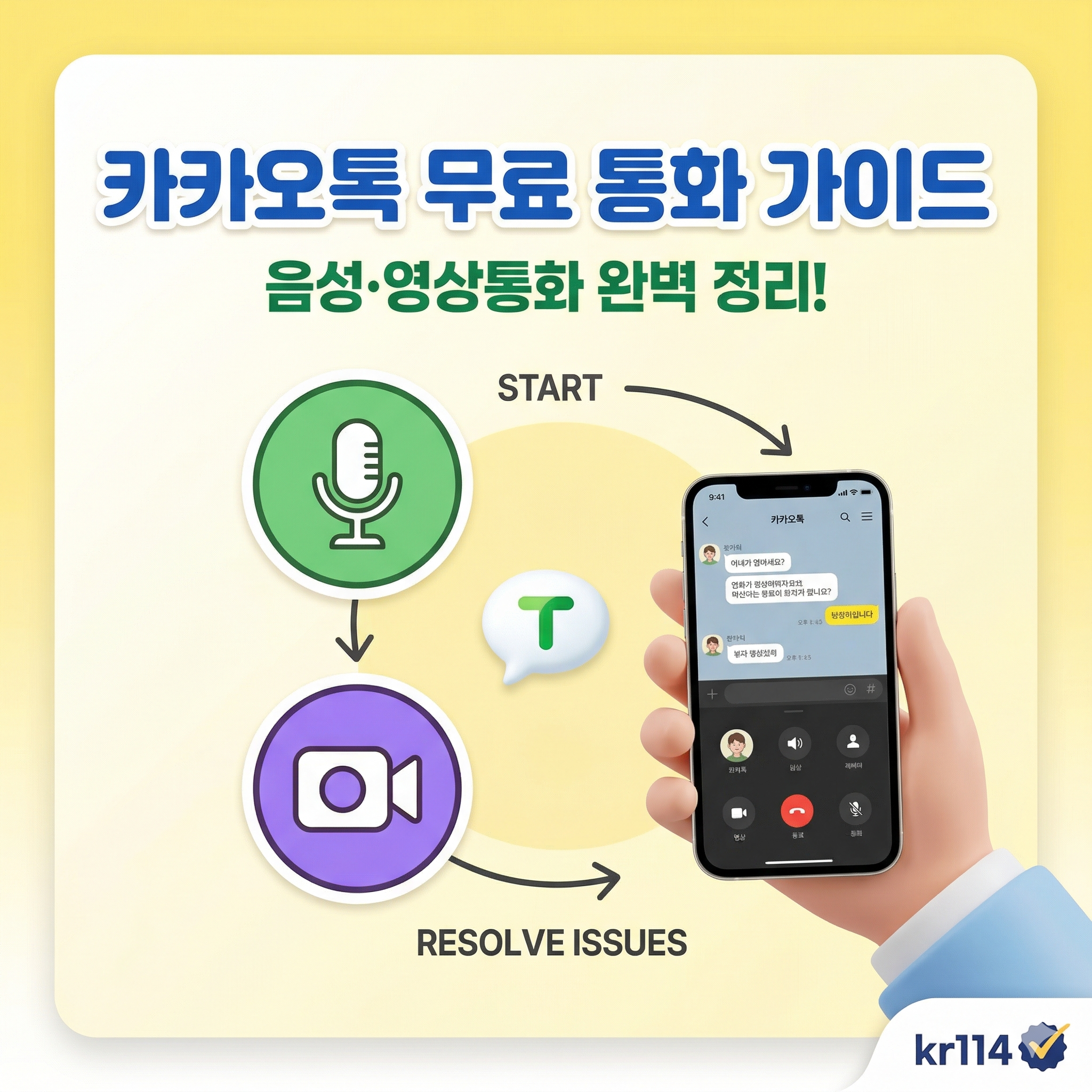 카카오톡 음성통화 하는 법