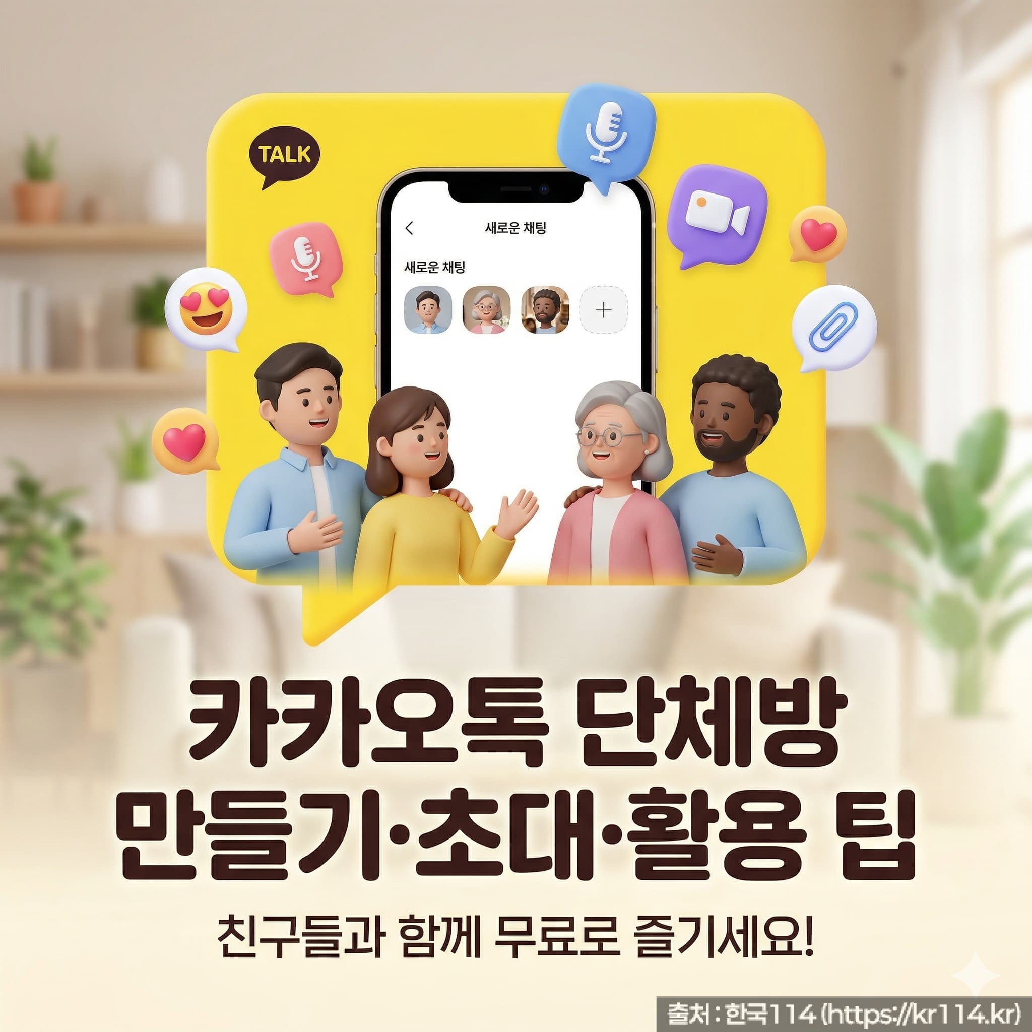 카카오톡 단체방 만드는 방법